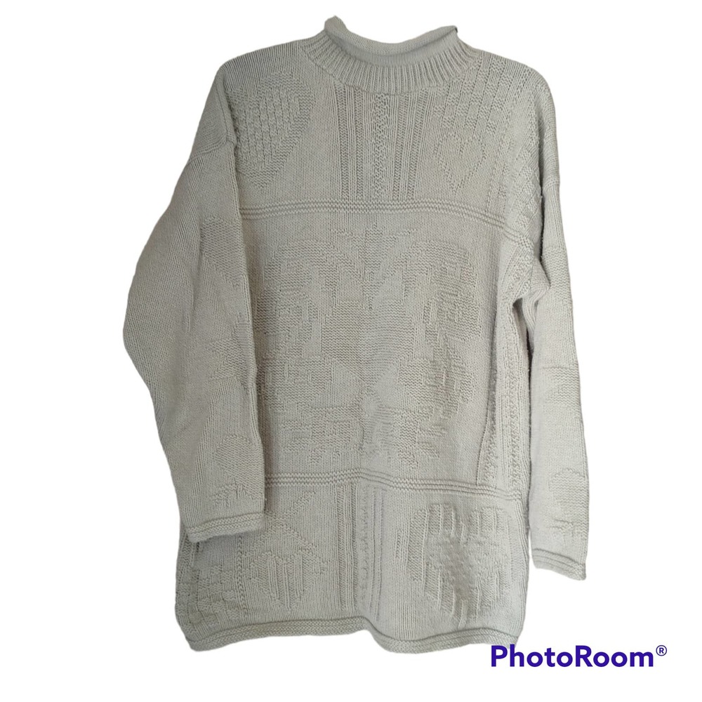 Vintage A Knitch Above Knitted 100% Cotton Heart Design Cottagecore Sweater